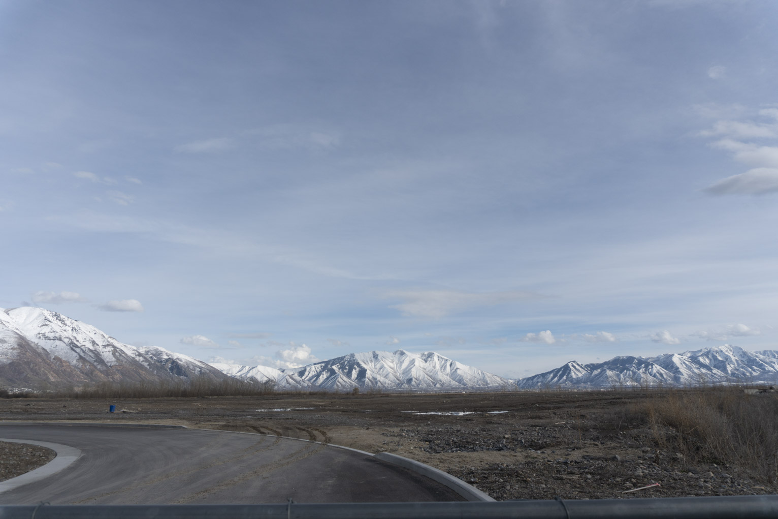 The mountains seem to glow particularly white in the afternoon